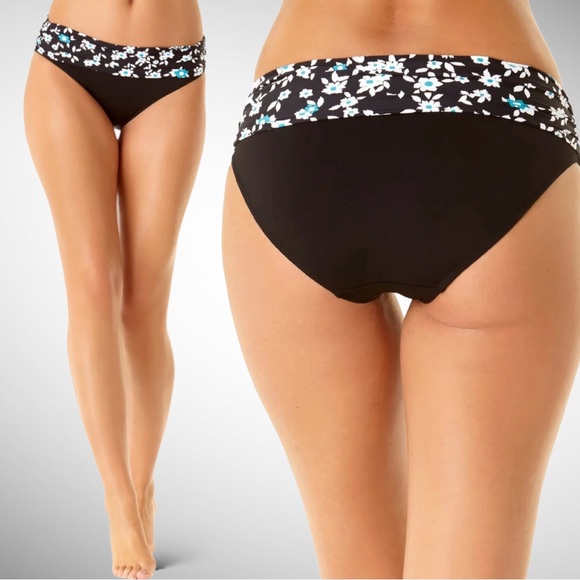 Anne Cole BEAUTIFUL BUNCHES Fold Over Mid-Rise Bikini Bottoms - Picture 13 of 13